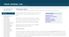 Desktop Screenshot of cancersintomas.com